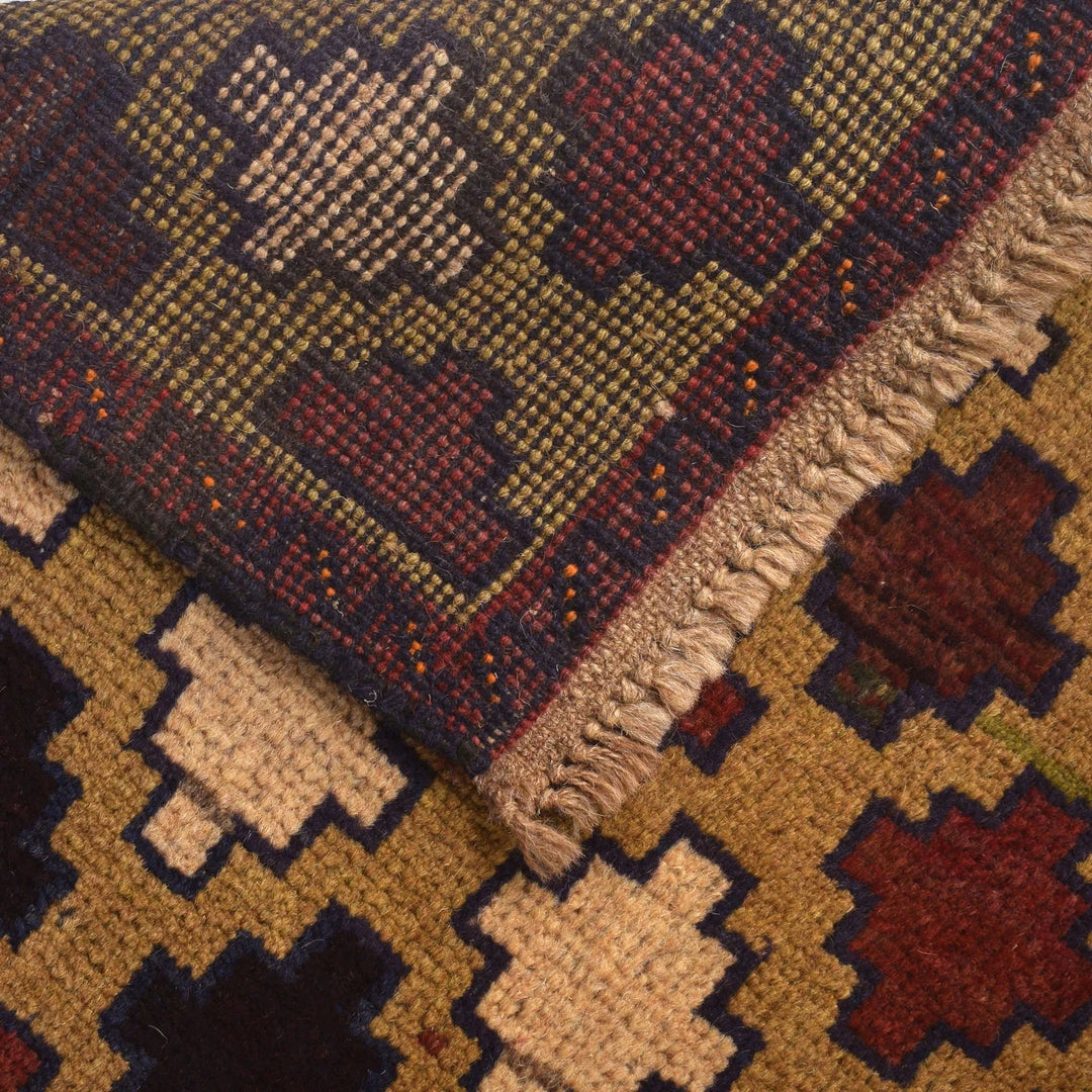 Afghan Baluchi Rug 3' 10" x 5' 12" Hand-Knotted | No. AL43283