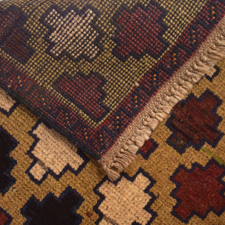 Afghan Baluchi Rug 3' 10" x 5' 12" Hand-Knotted | No. AL43283