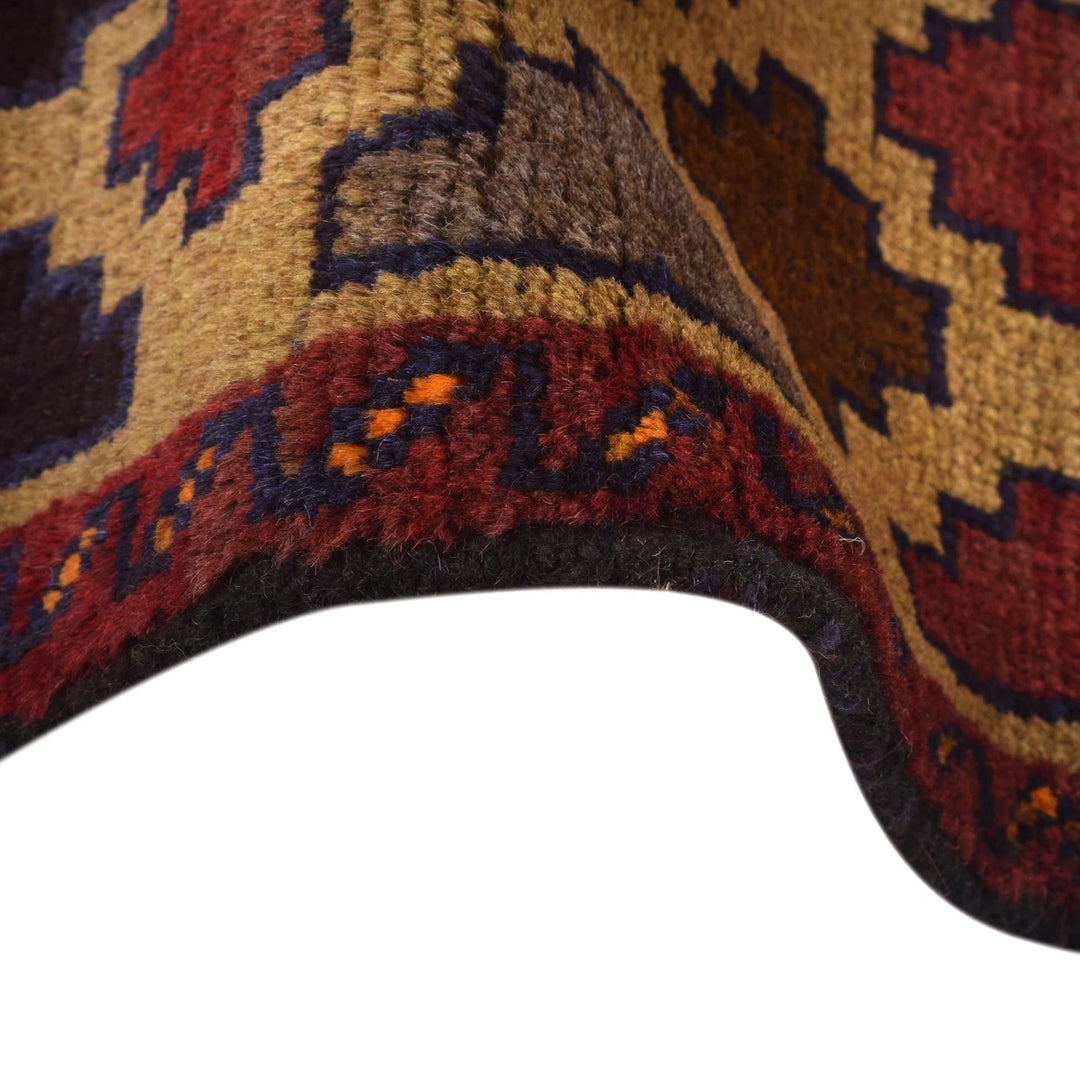Afghan Baluchi Rug 3' 10" x 5' 12" Hand-Knotted | No. AL43283