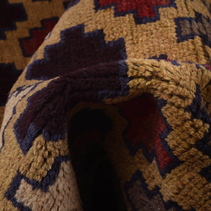 Afghan Baluchi Rug 3' 10" x 5' 12" Hand-Knotted | No. AL43283