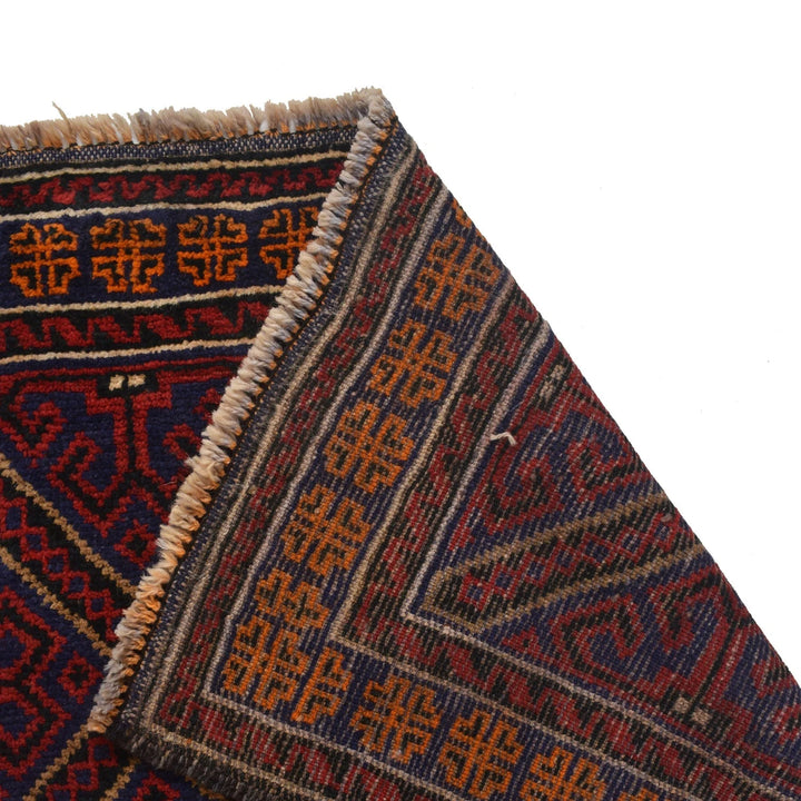 Afghan Baluchi Rug 2' 11" x 4' 2" Hand-Knotted | No. AL43377