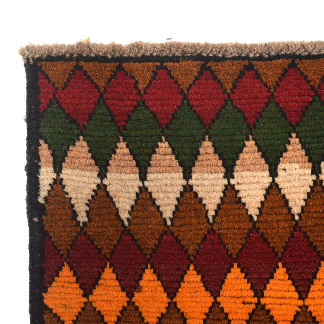 Afghan Baluchi Rug 3' 8" x 6' 1" Hand-Knotted | No. AL43550