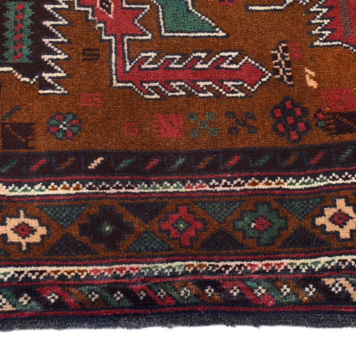 Afghan Baluchi Rug 2' 9" x 4' 7" Hand-Knotted | No. AL43624