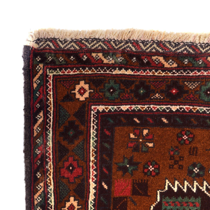 Afghan Baluchi Rug 2' 9" x 4' 7" Hand-Knotted | No. AL43624