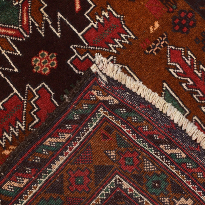 Afghan Baluchi Rug 2' 9" x 4' 7" Hand-Knotted | No. AL43624
