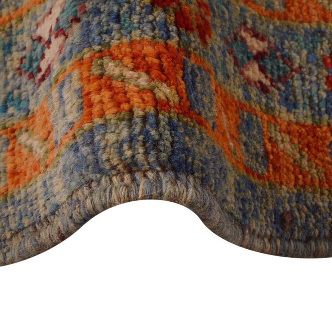 Blue Afghan Oushak Rug 5'9" x 7'8" Hand-Knotted | No. AL43636