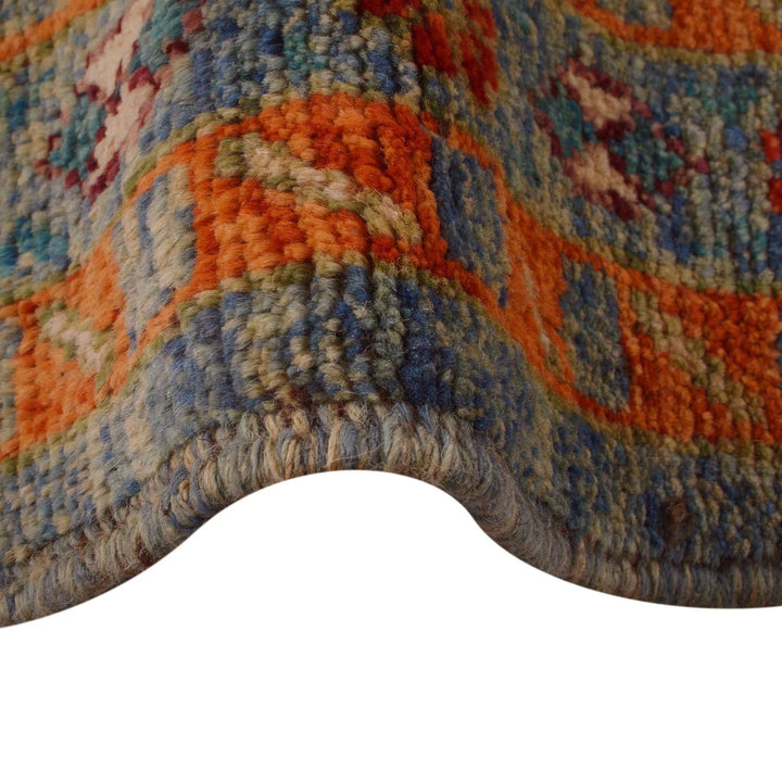 Blue Afghan Oushak Rug 5'9" x 7'8" Hand-Knotted | No. AL43636