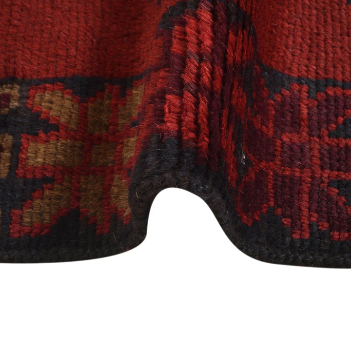 Red Afghan Baluchi Rug 2' 8" x 4' 7" Hand-Knotted | No. AL43668
