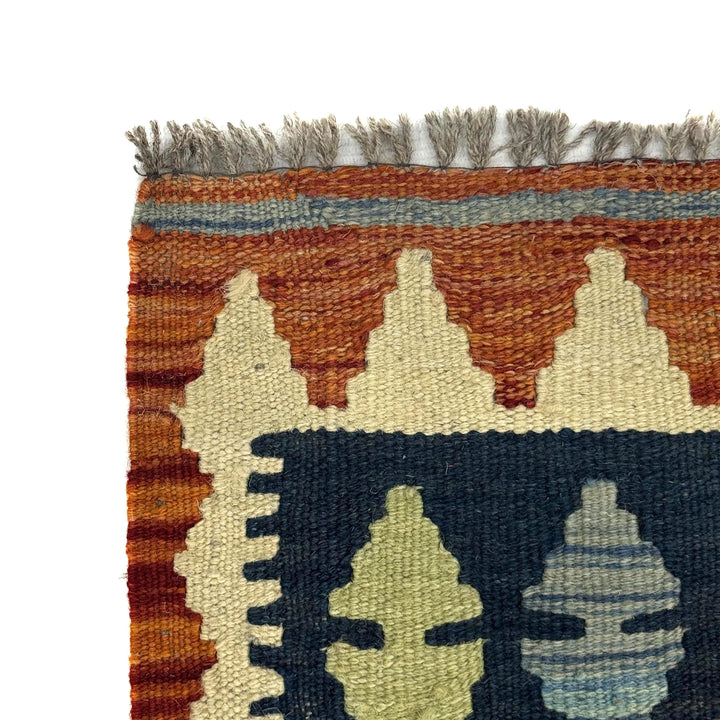 Afghan Vegetable Kilim Rug 2' 7" x 4' 0" Flat-Weave | No. AL436749