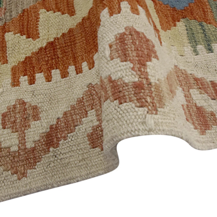 Afghan Vegetable Kilim Rug 2' 9" x 4' 0" Flat-Weave | No. AL439204