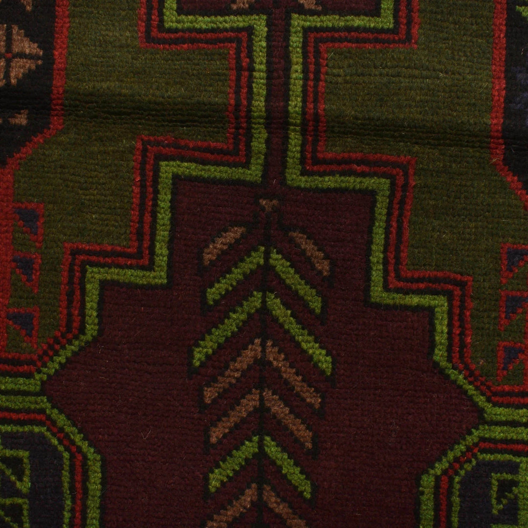 Afghan Baluchi Rug 4' 0" x 6' 5" Hand-Knotted | No. AL44003