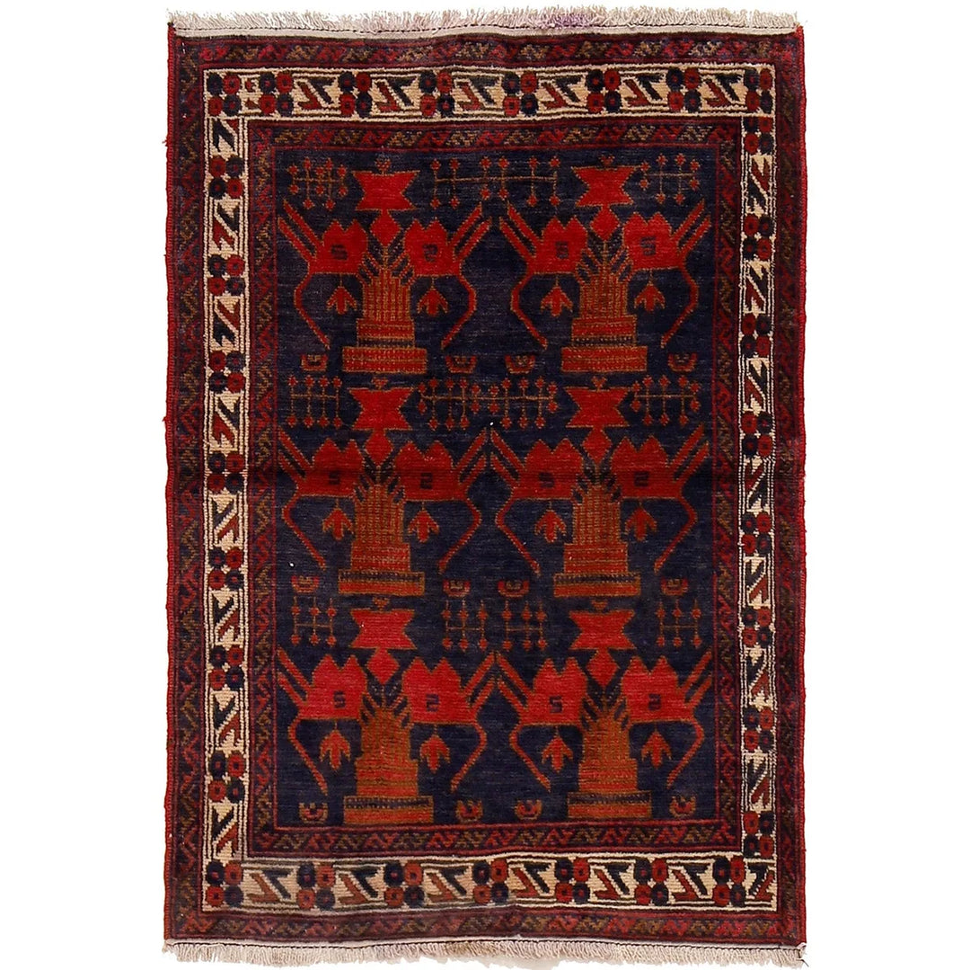 Traditional Baloch Rug 2' 7" x 3' 8" - No. AL44044