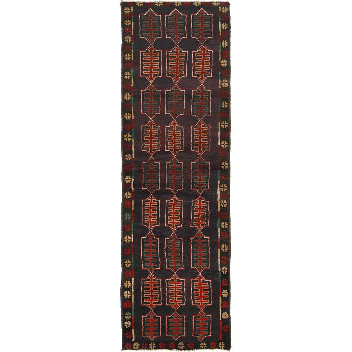 Afghan Baluchi Rug 2' 4" x 7' 12" Hand-Knotted | No. AL44081