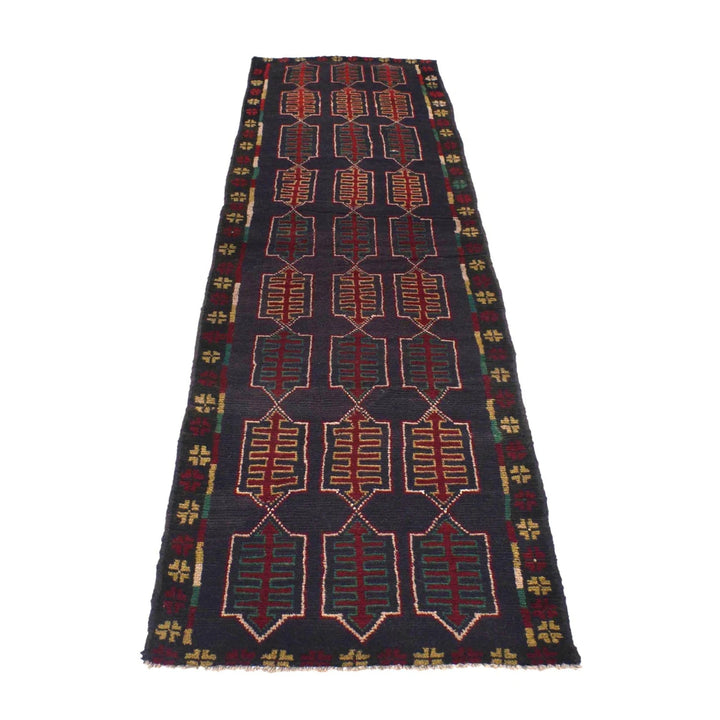 Afghan Baluchi Rug 2' 4" x 7' 12" Hand-Knotted | No. AL44081
