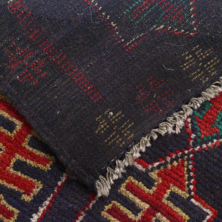 Afghan Baluchi Rug 2' 4" x 7' 12" Hand-Knotted | No. AL44081