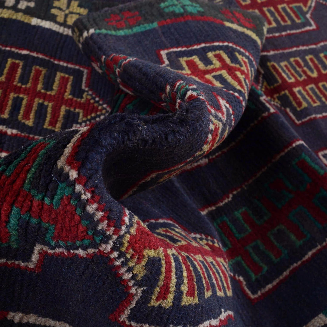 Afghan Baluchi Rug 2' 4" x 7' 12" Hand-Knotted | No. AL44081