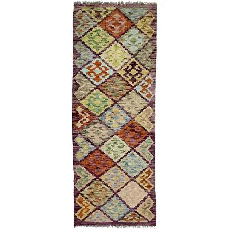 Afghan Vegetable Kilim Rug 2' 7" x 6' 7" Flat-Weave | No. AL440931