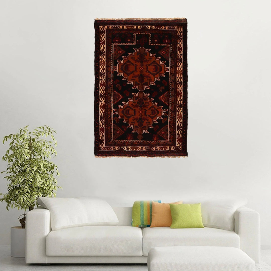 Afghan Prayer Rug 2' 10" x 4' 3" Hand-Knotted | No. AL44116