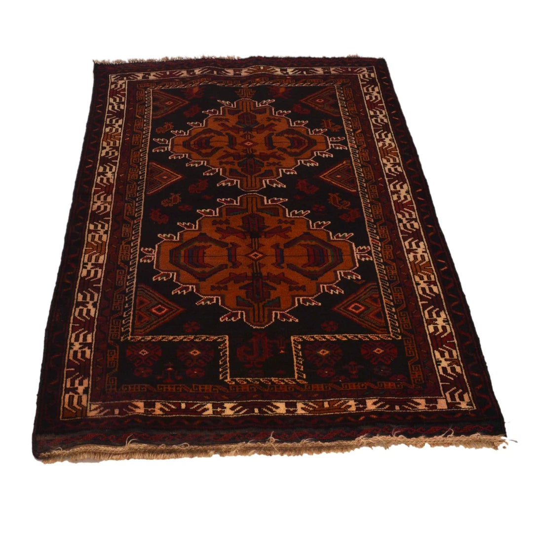 Afghan Prayer Rug 2' 10" x 4' 3" Hand-Knotted | No. AL44116