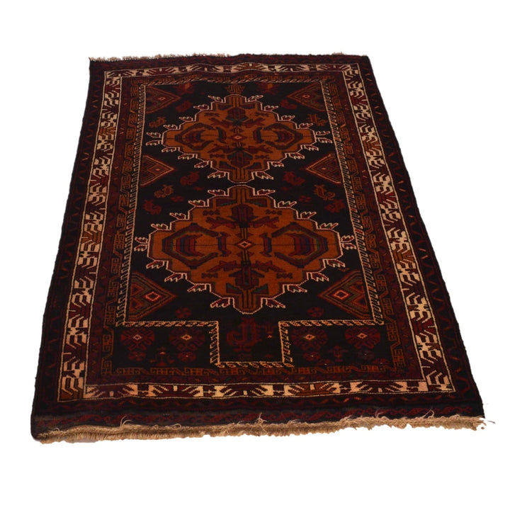 Afghan Prayer Rug 2' 10" x 4' 3" Hand-Knotted | No. AL44116
