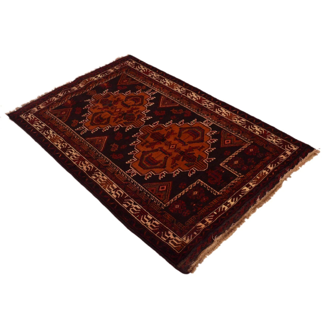 Afghan Prayer Rug 2' 10" x 4' 3" Hand-Knotted | No. AL44116