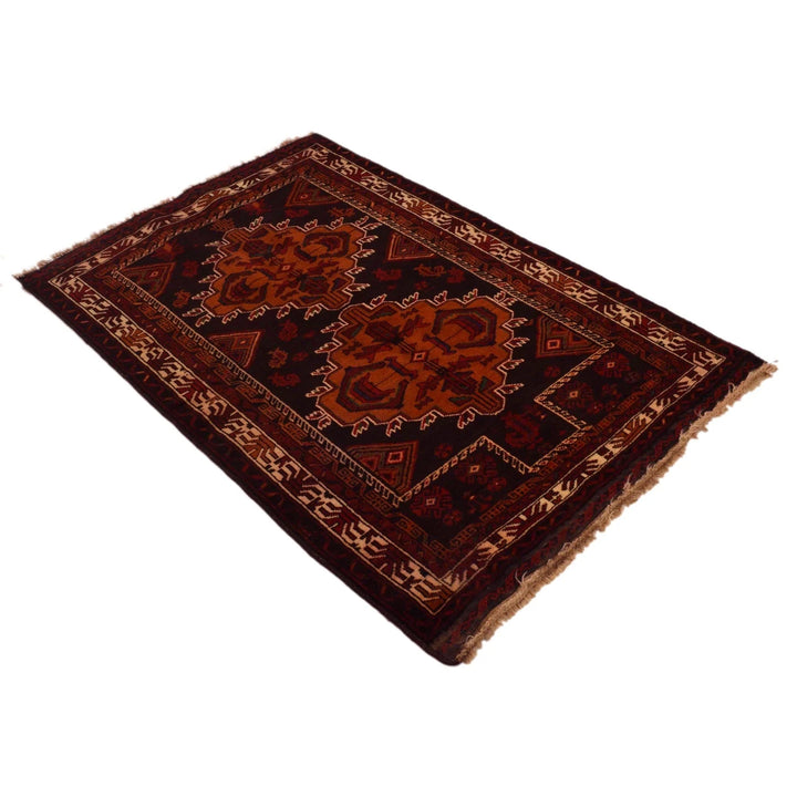 Afghan Prayer Rug 2' 10" x 4' 3" Hand-Knotted | No. AL44116