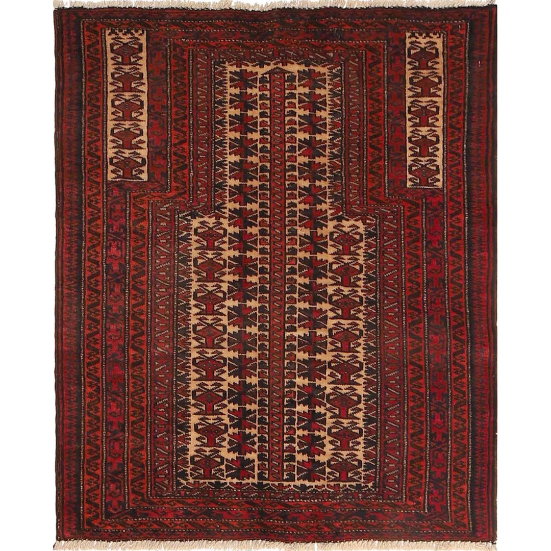 Small Prayer Carpet 2' 8" x 3' 8" - No. AL44137