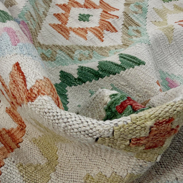 Afghan Vegetable Kilim Rug 5'9" x 7'9" Flat-Weave | No. AL441732