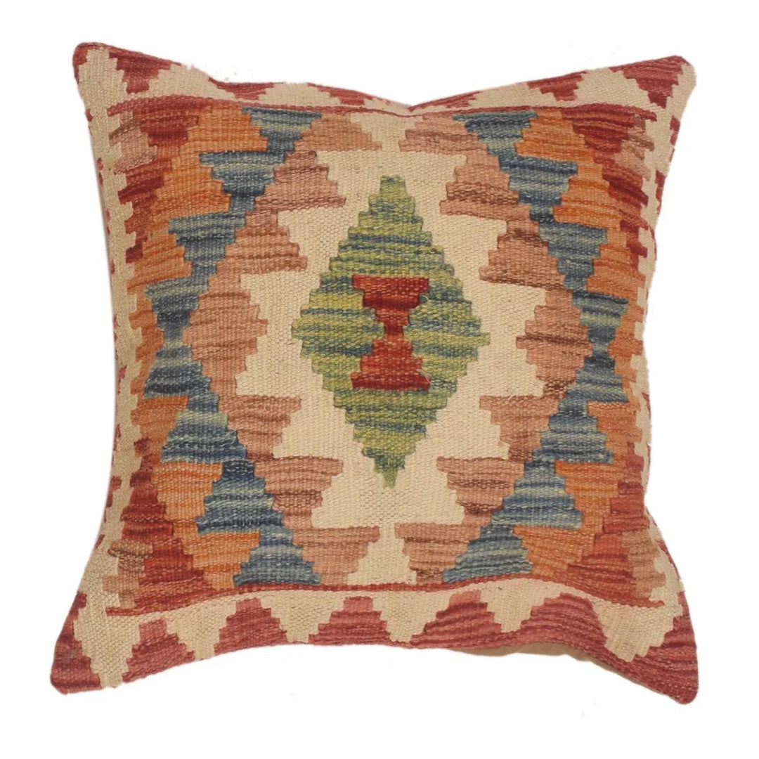 Afghan Geometric Rug 1' 7" x 1' 7" Flat-Weave | No. AL44209