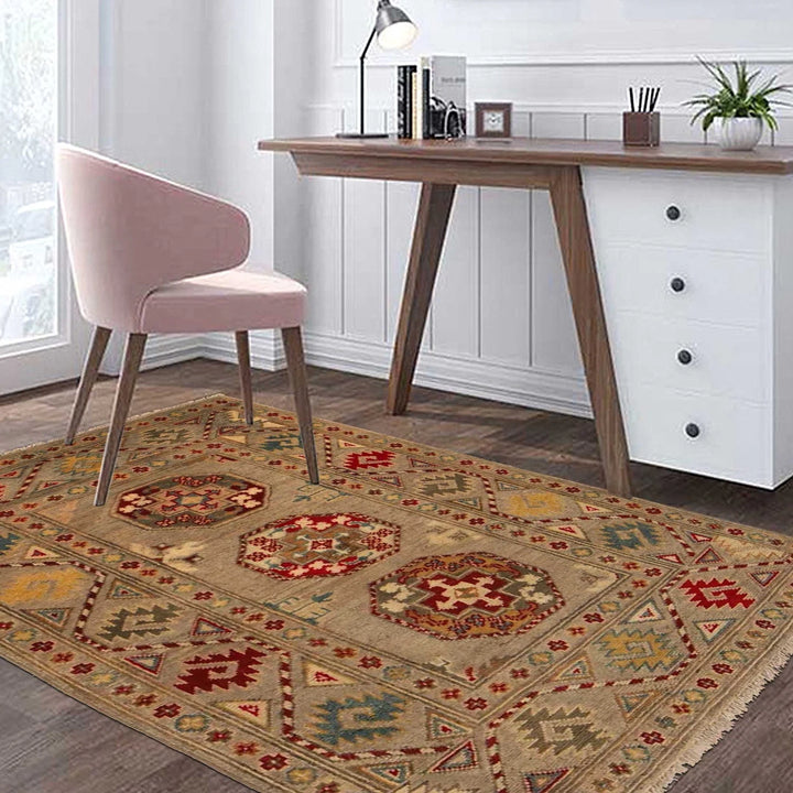 Afghan Waziri Oriental Rug 2' 11" x 4' 0" Hand-Knotted | No. AL44241