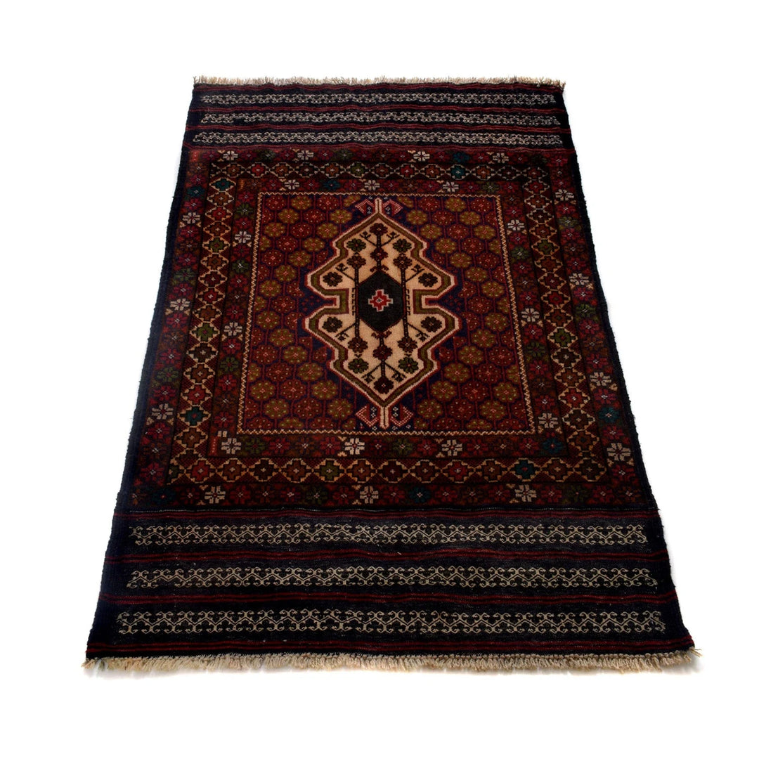 Afghan Baluchi Rug 3' 0" x 4' 8" Hand-Knotted | No. AL44462