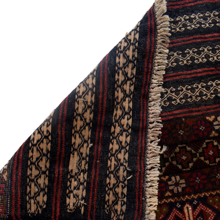 Afghan Baluchi Rug 3' 0" x 4' 8" Hand-Knotted | No. AL44462