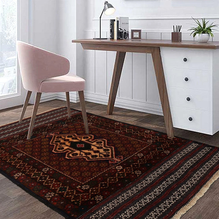 Afghan Baluchi Rug 3' 0" x 4' 8" Hand-Knotted | No. AL44462