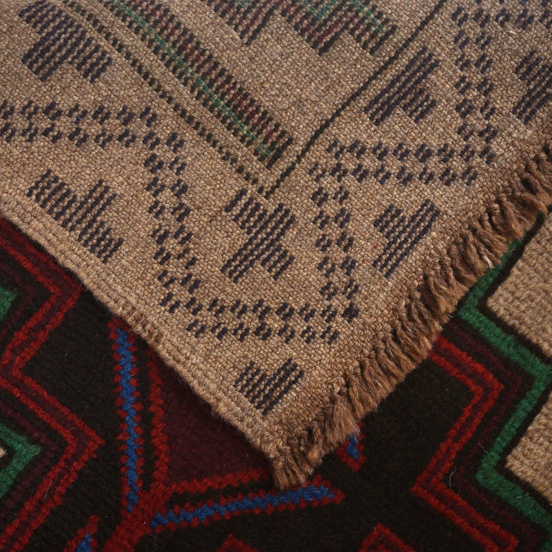 Afghan Balochi Rug 4' 1" x 6' 5" Hand-Knotted | No. AL44537
