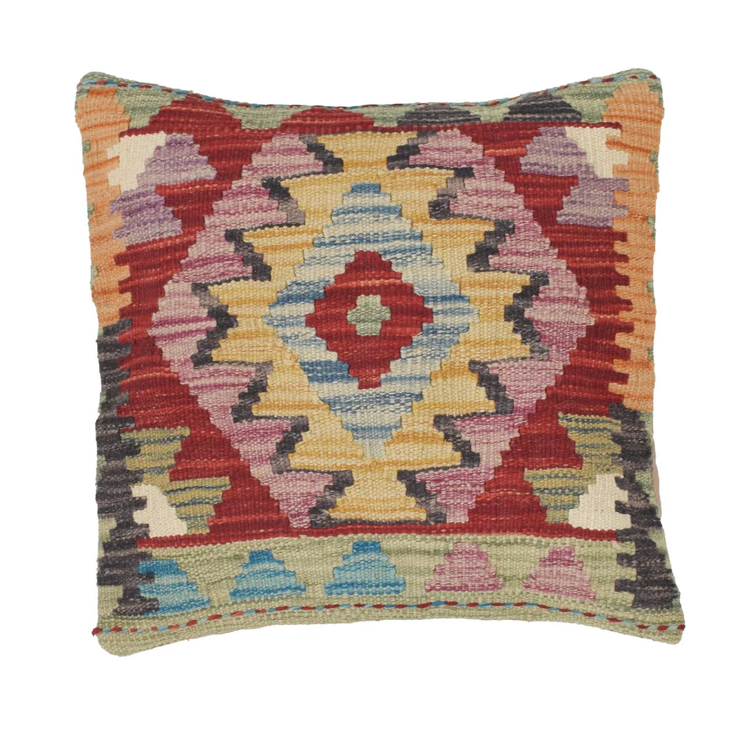 Square Size Kelim Cushion 1' 4" x 1' 5" - No. AL44549