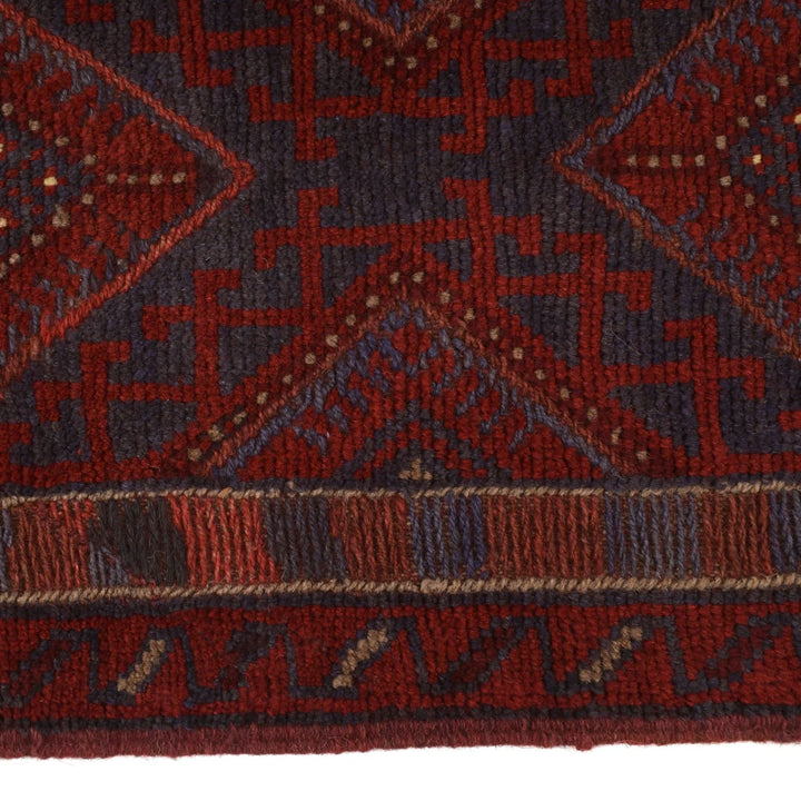 Red Afghan Mashwani Rug 1' 10" x 7' 9" Hand-Knotted | No. AL44575
