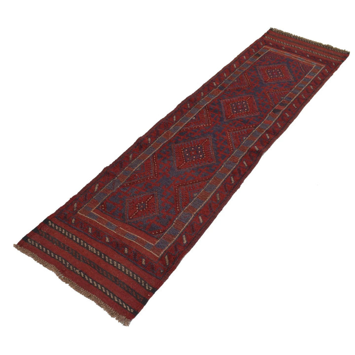 Red Afghan Mashwani Rug 1' 10" x 7' 9" Hand-Knotted | No. AL44575