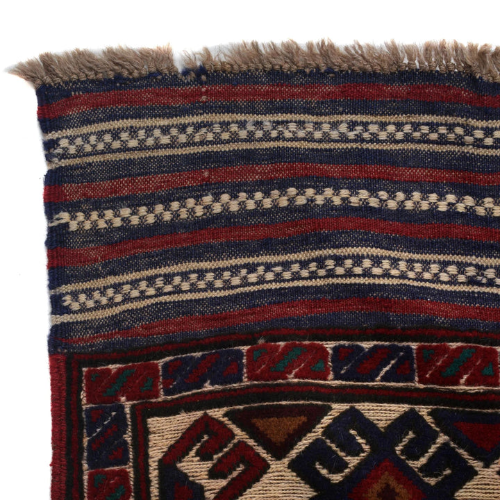 Beige Afghan Barjasta Rug 3'9" x 5'8" Hand-Knotted | No. AL44577