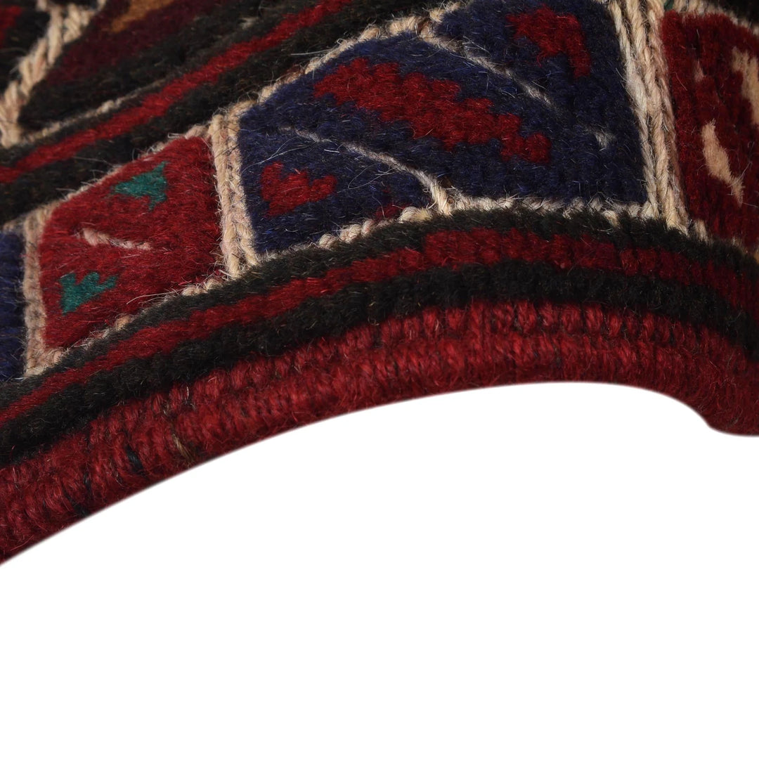 Beige Afghan Barjasta Rug 3'9" x 5'8" Hand-Knotted | No. AL44577