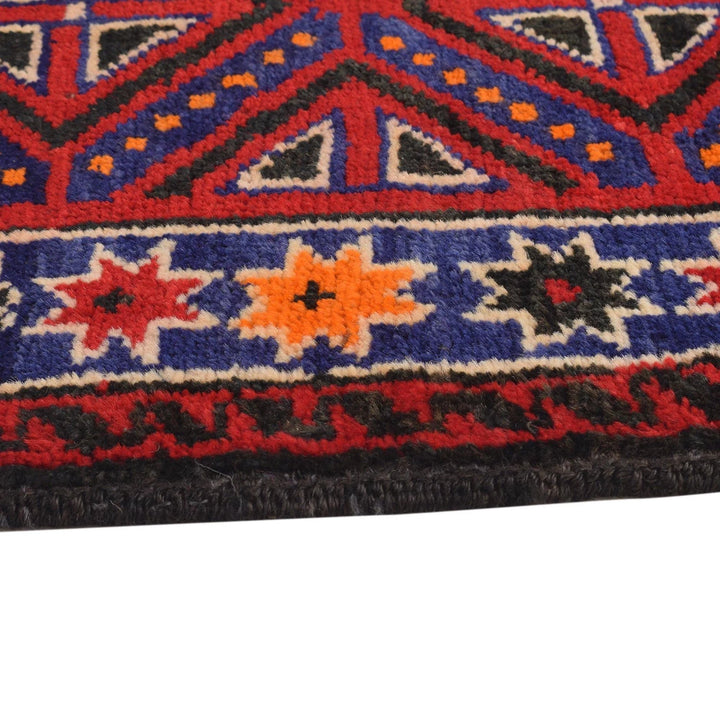 Afghan Baluchi Rug 3' 1" x 4' 7" Hand-Knotted | No. AL44661