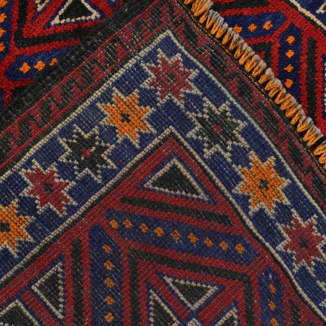 Afghan Baluchi Rug 3' 1" x 4' 7" Hand-Knotted | No. AL44661