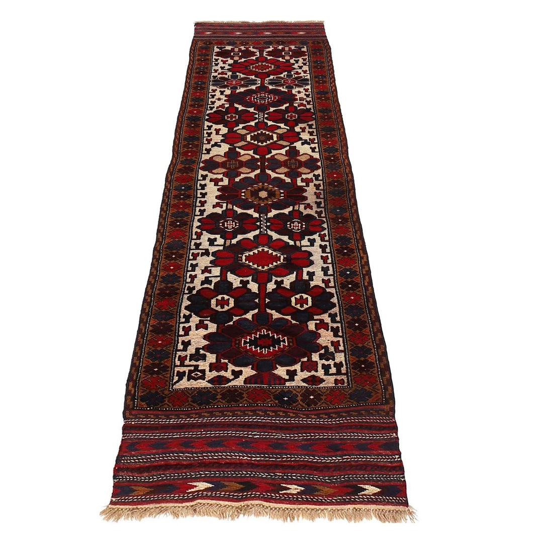 Afghan Barjista Kilim Rug 2' 7" x 11' 8" Flat-Weave | No. AL44887