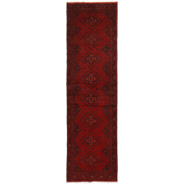 Red Afghan Khal Mohammadi Rug 2' 6" x 9' 8" Hand-Knotted | No. AL44917