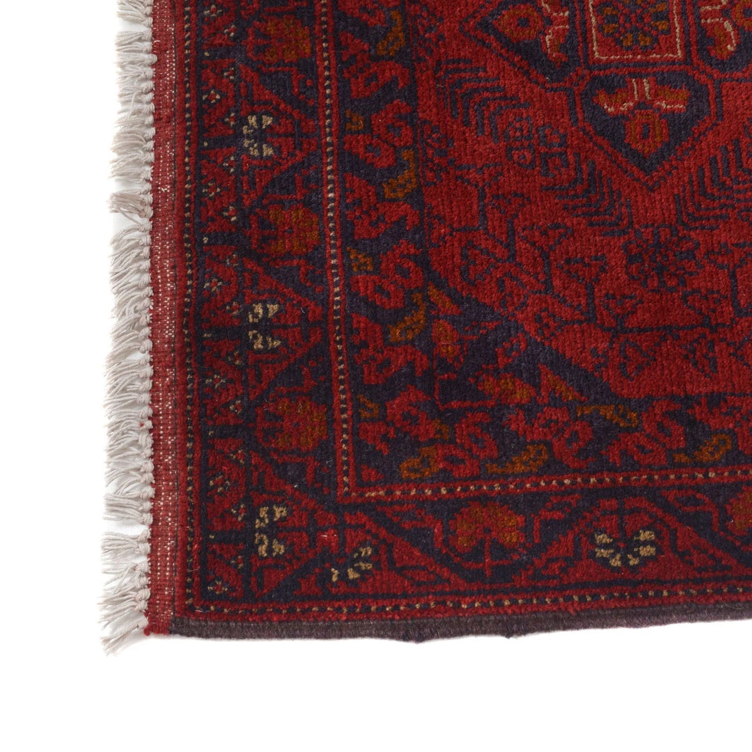 Red Afghan Khal Mohammadi Rug 2' 6" x 9' 8" Hand-Knotted | No. AL44917