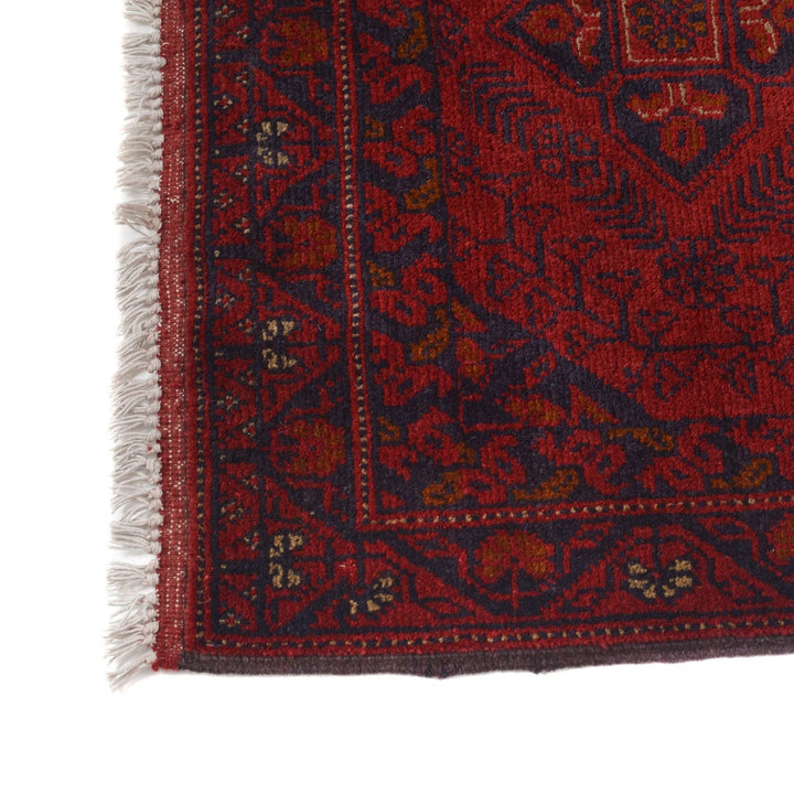Red Afghan Khal Mohammadi Rug 2' 6" x 9' 8" Hand-Knotted | No. AL44917