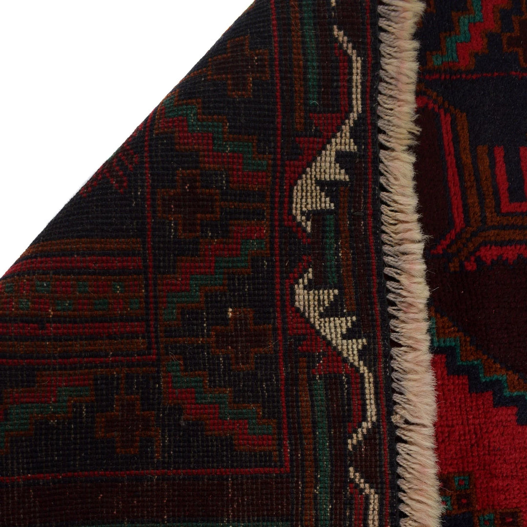 Afghan Baluchi Rug 2'11" x 4'9" Hand-Knotted | No. AL44927