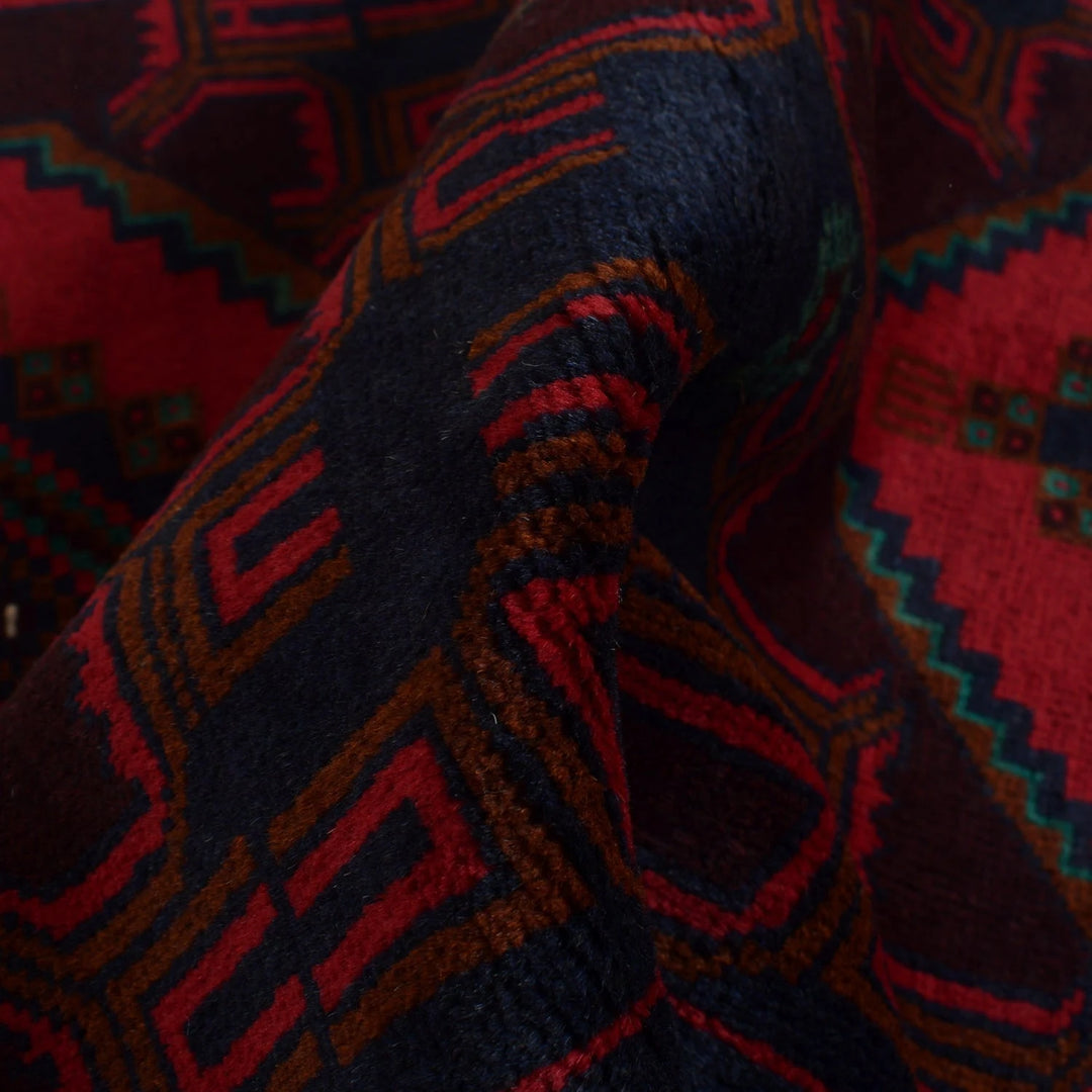 Afghan Baluchi Rug 2'11" x 4'9" Hand-Knotted | No. AL44927