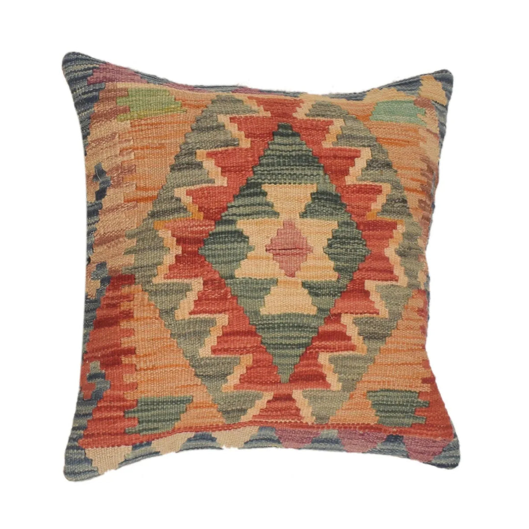 Afghan Kilim Rug 1' 6" x 1' 6" Flat-Weave | No. AL45085