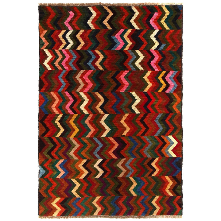 Afghan Baluchi Rug 4' 1" x 6' 2" Hand-Knotted | No. AL45190