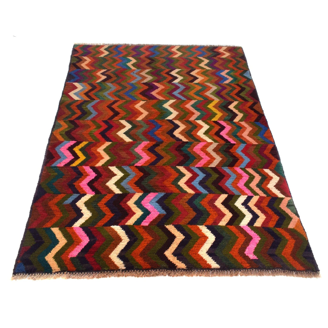 Afghan Baluchi Rug 4' 1" x 6' 2" Hand-Knotted | No. AL45190